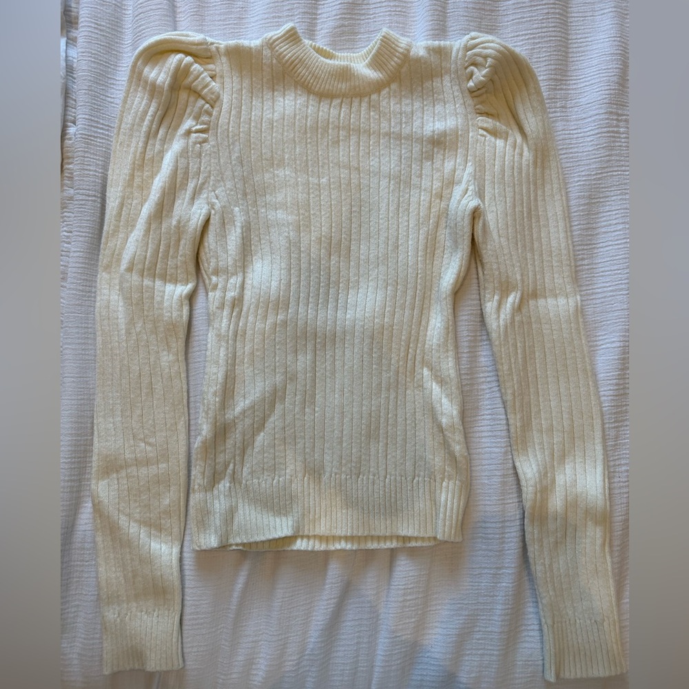 ASTR cream open back sweater